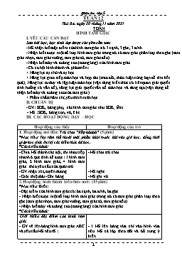 Kế hoạch bài dạy Toán 5 - Tuần 12 - Năm học 2021-2022 - Nguyễn Thị Mỹ Hoa