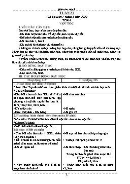 Kế hoạch bài dạy Toán 5 - Tuần 23-24 - Năm học 2021-2022 - Nguyễn Thị Mỹ Hoa