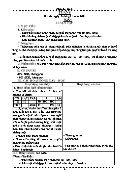 Kế hoạch bài dạy Toán 5 - Tuần 8-9 - Năm học 2021-2022 - Nguyễn Thị Mỹ Hoa