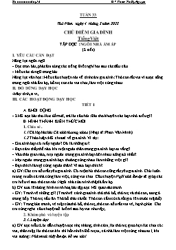 Kế hoạch dạy học Lớp 1 - Tuần 33 - Năm học 2022-2023 - Phạm Thị Sỹ Nguyên
