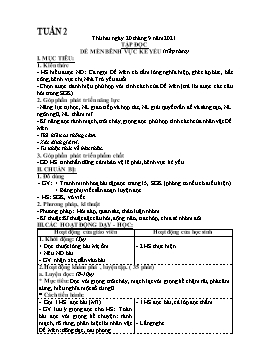 Kế hoạch dạy học Lớp 4 - Tuần 2 - Năm học 2021-2022 - Biện Thị Hương Lê
