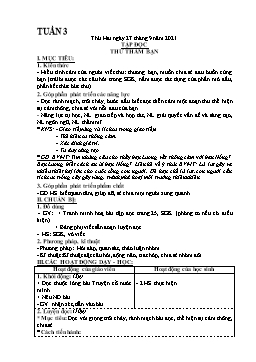 Kế hoạch dạy học Lớp 4 - Tuần 3 - Năm học 2021-2022 - Biện Thị Hương Lê
