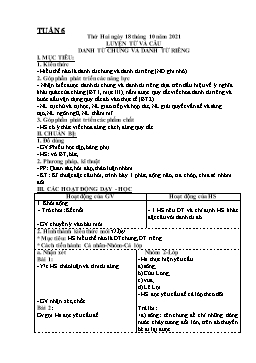Kế hoạch dạy học Lớp 4 - Tuần 6 - Năm học 2021-2022 - Biện Thị Hương Lê