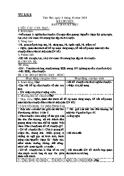 Kế hoạch dạy học Lớp 4 - Tuần 8 - Năm học 2021-2022 - Biện Thị Hương Lê