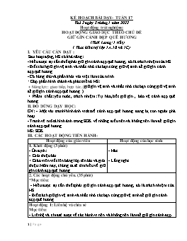 KHBD Tự nhiên & Xã hội 1 + Khoa học 4 - Tuần 17 - Năm học 2021-2022 - Trương Thị Phấn