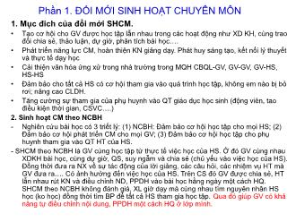 Slide Đổi mới sinh hoạt chuyên môn theo nghiên cứu bài học