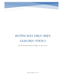 Tài liệu Hướng dẫn thực hiện giáo dục Stem 2