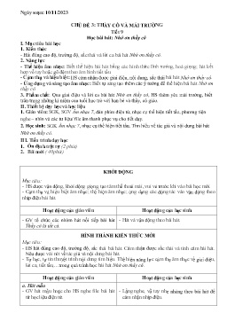 Giáo án Âm nhạc 7 - Chủ đề 3: Thầy cô và mái trường - Tiết 9: Nhớ ơn thầy cô - Năm học 2023-2024
