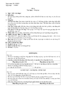 Giáo án Âm nhạc 7 - Tiết 4: Vận dụng. Sáng tạo - Năm học 2023-2024
