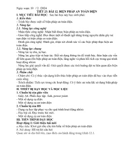 Giáo án Công nghệ 8 (Kết nối tri thức) - Tiết 23, Bài 12: Biện pháp an toàn điện - Năm học 2023-2024