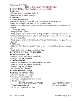 Giáo án Công nghệ 8 (Kết nối tri thức) - Tiết 6, Bài 3: Bản vẽ chi tiết (Tiếp) - Năm học 2023-2024 - Trần Thị Mai