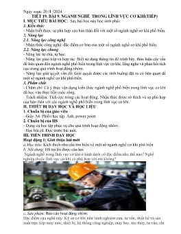 Giáo án Công nghệ 8 (Kết nối tri thức) - Tuần 22-24 - Năm học 2023-2024