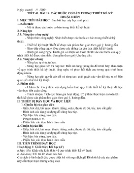Giáo án Công nghệ 8 (Kết nối tri thức) - Tuần 35+36 - Năm học 2023-2024