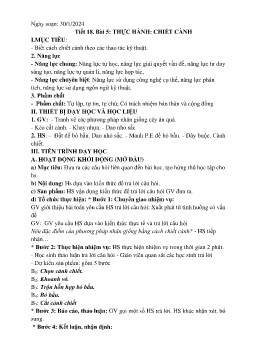 Giáo án Công nghệ 9 - Tiết 18, Bài 5: Thực hành Chiết cành - Năm học 2023-2024