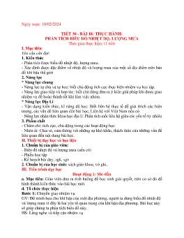 Giáo án Địa lí 6 (Kết nối tri thức) - Tiết 30, Bài 18: Thực hành Phân tích biểu đồ nhiệt độ, lượng mưa - Năm học 2023-2024