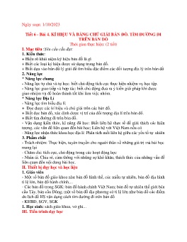 Giáo án Địa lí 6 (Kết nối tri thức) - Tiết 6+7, Bài 4: Kí hiệu và bảng chú giải bản đồ. Tìm đường đi trên bản đồ - Năm học 2023-2024