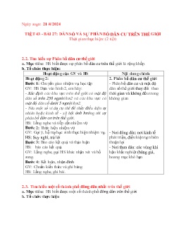 Giáo án Địa lí 6 (Kết nối tri thức) - Tuần 34 - Năm học 2023-2024