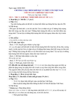 Giáo án Địa lí 8 (Kết nối tri thức) - Tiết 15, Bài 4: Khí hậu Việt Nam - Năm học 2023-2024