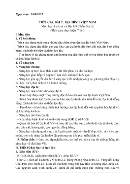 Giáo án Địa lí 8 (Kết nối tri thức) - Tiết 4-6, Bài 2: Địa hình Việt Nam - Năm học 2023-2024