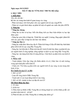 Giáo án Địa lí 9 - Tuần 10 - Năm học 2023-2024