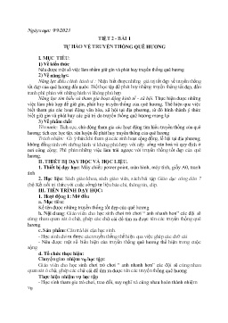 Giáo án GDCD 7 (Kết nối tri thức) - Tiết 2, Bài 1: Tự hào về truyền thống quê hương - Năm học 2023-2024