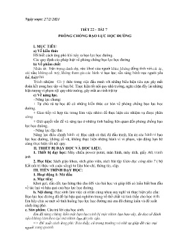 Giáo án GDCD 7 (Kết nối tri thức) - Tiết 22, Bài 7: Phòng chống bạo lực học đường - Năm học 2023-2024