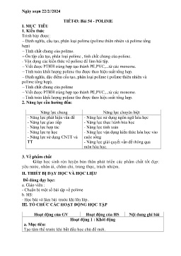 Giáo án Hóa học 9 - Tuần 26 - Năm học 2023-2024
