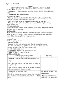 Giáo án Hóa học 9 - Tuần 27 - Năm học 2023-2024