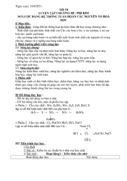 Giáo án Hóa học 9 - Tuần 33 - Năm học 2023-2024