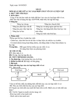 Giáo án Hóa học 9 - Tuần 7 - Năm học 2023-2024