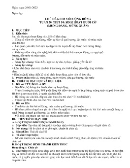 Giáo án Hoạt động trải nghiệm 6 - Chủ đề 6: Em với cộng đồng - Năm học 2023-2024