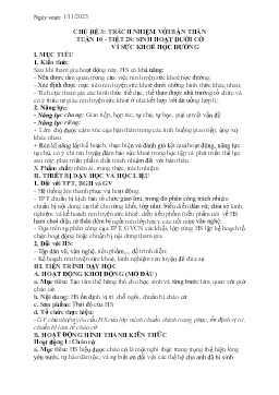 Giáo án Hoạt động trải nghiệm 6 - Tuần 10, Tiết 28: Sinh hoạt dưới cờ Vì sức khỏe học đường - Năm học 2023-2024