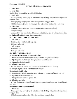 Giáo án Hoạt động trải nghiệm 6 - Tuần 17 - Năm học 2023-2024