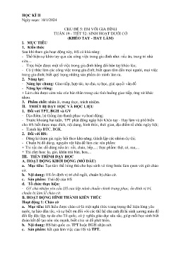 Giáo án Hoạt động trải nghiệm 6 - Tuần 19, Tiết 52: Sinh hoạt dưới cờ Khéo tay, hay làm - Năm học 2023-2024