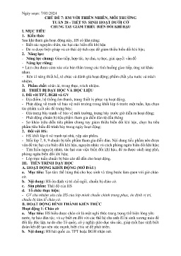 Giáo án Hoạt động trải nghiệm 6 - Tuần 28, Tiết 53: Sinh hoạt dưới cờ Chung tay giảm thiểu biến đổi khí hậu - Năm học 2023-2024