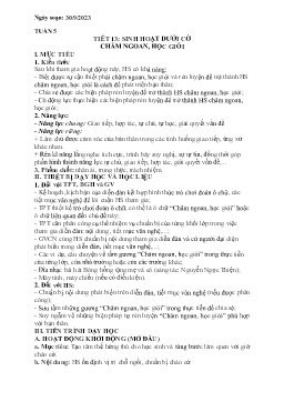 Giáo án Hoạt động trải nghiệm 6 - Tuần 5, Tiết 13: Sinh hoạt dưới cờ Chăm ngoan, học giỏi - Năm học 2023-2024