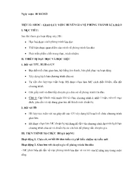 Giáo án Hoạt động trải nghiệm 7 - Tiết 32: Giao lưu với chuyên gia về phòng tránh lừa đảo - Năm học 2023-2024
