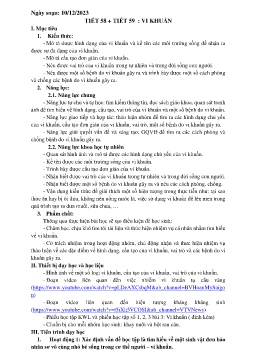 Giáo án Khoa học tự nhiên 6 (Kết nối tri thức) - Tuần 16 - Năm học 2023-2024