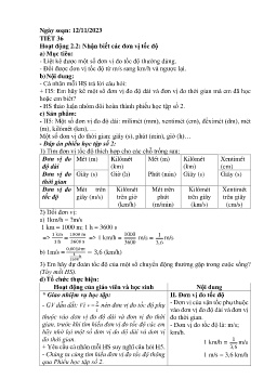 Giáo án Khoa học tự nhiên 7 - Tuần 11 - Năm học 2023-2024