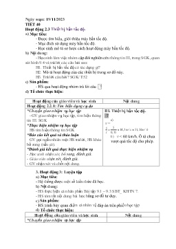 Giáo án Khoa học tự nhiên 7 - Tuần 12 - Năm học 2023-2024
