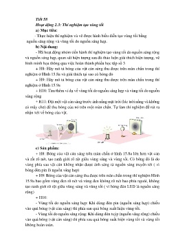 Giáo án Khoa học tự nhiên 7 - Tuần 17