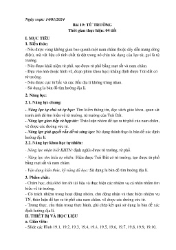 Giáo án Khoa học tự nhiên 7 - Tuần 20