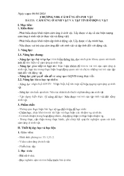 Giáo án Khoa học tự nhiên 7 - Tuần 32 - Năm học 2023-2024