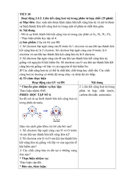 Giáo án Khoa học tự nhiên 7 - Tuần 8 - Năm học 2023-2024
