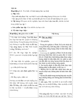 Giáo án Khoa học tự nhiên 8 - Tuần 23 - Năm học 2023-2024