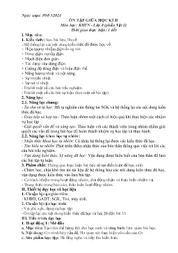 Giáo án Khoa học tự nhiên 8 - Tuần 28 - Năm học 2023-2024