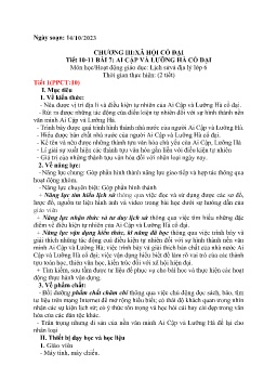 Giáo án Lịch sử 6 (Kết nối tri thức) - Tiết 10+11, Bài 7: Ai Cập và Lưỡng hà cổ đại - Năm học 2023-2024