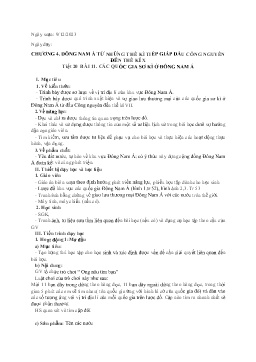 Giáo án Lịch sử 6 (Kết nối tri thức) - Tuần 15 - Năm học 2023-2024