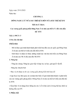 Giáo án Lịch sử 7 (Kết nối tri thức) - Tuần 13 - Năm học 2023-2024