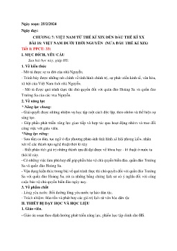 Giáo án Lịch sử 8 (Kết nối tri thức) - Bài 16: Việt Nam dưới thời Nguyễn (Nửa đầu thế kỉ XIX) - Năm học 2023-2024